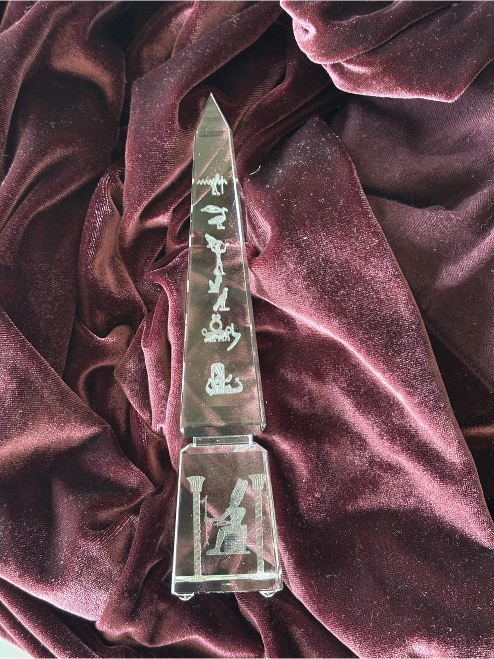 Asfor Pharaonic Clear Crystal Obelisk - Egyptian